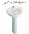 Lavabo Atila con pedestal 65 x 41 cm